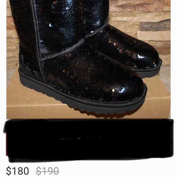 Ugg Black Mini sequin boot - Picture 4 of 4
